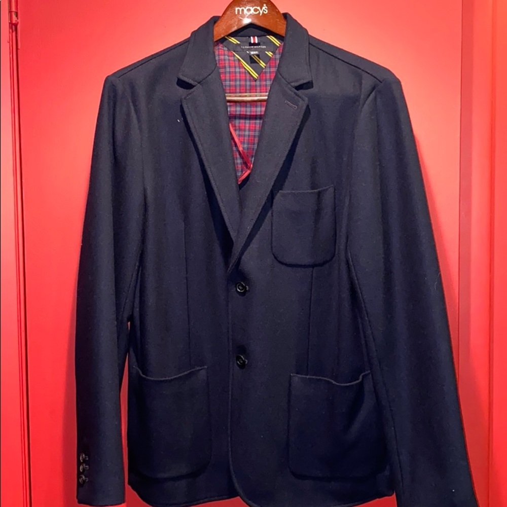 NWT Tommy Hilfiger Navy Wool Blazer